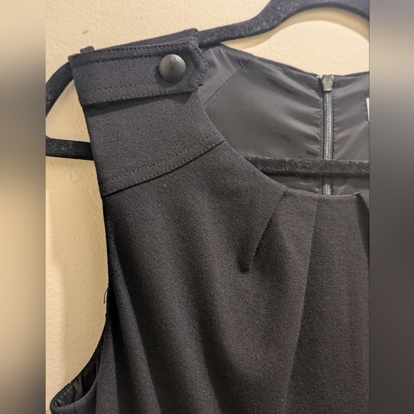 Trina Turk Black Brigadier Dress Ponte Sheath Sleeveless Round Neckline- M - Picture 6 of 16